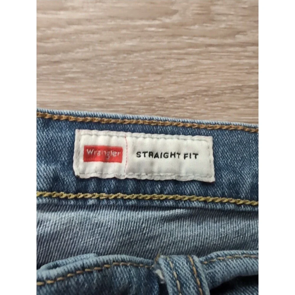 WRANGLER MEN'S BLUE JEANS Premium Quality Straight Fit Stretch Sz  30X30 GUC